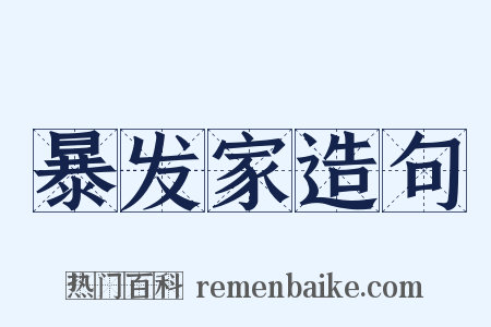 暴发家造句是什么意思的图片